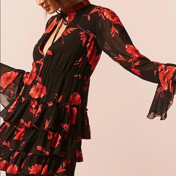 Forever 21 contemporary floral, tiered, ruffle dress - Picture 5 of 12